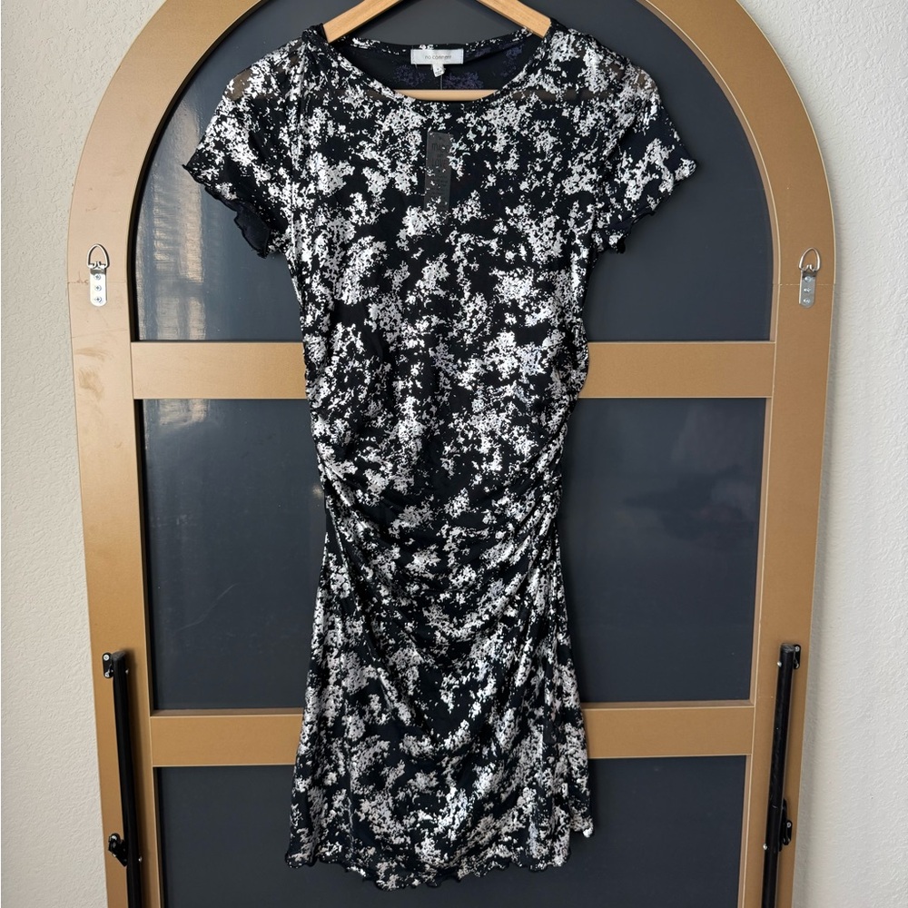 No Comment Black&Silver Midi Dress Size Medium